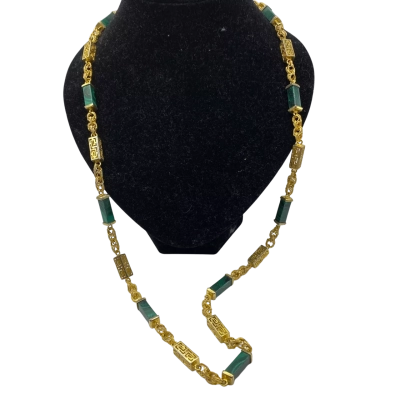  Womens Necklace Gold / Green 