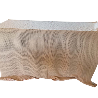 Vintage Onkaparinga Cream Rectangular Pure Australian Wool Beige Blanket with 401-600 Thread Count