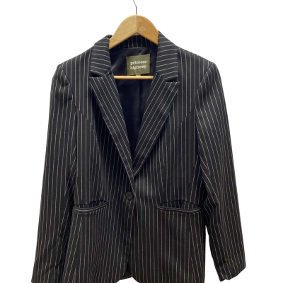 Princess Highway Womens  Size 10 Black Striped Blazer 
