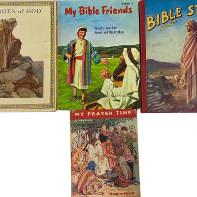 4 x Vintage Children's Bible Books