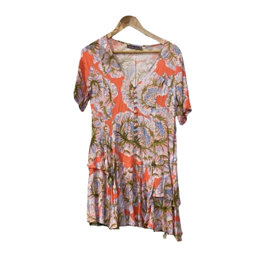 Mister Zimi Womens  Size 12 Mini Dress Floral / Pink  
