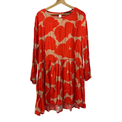 Mister Zimi Womens Size 10 Midi Dress Orange 