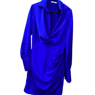 Sheike Womens  Size 6 long sleeved short Cocktail Dress Blue 