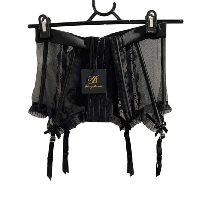 BNWT Honey Birdette Womens Mimi Suspender Size S Black (HTHB)