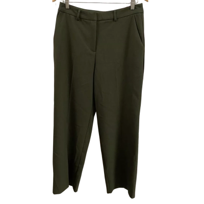 Womens Forcast Size 10 Briar Wide Leg Pants Olive Khaki