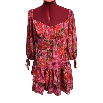 Showpo Womens  Size 14 Mini Dress / Party Dress Pink  / Purple / Red 