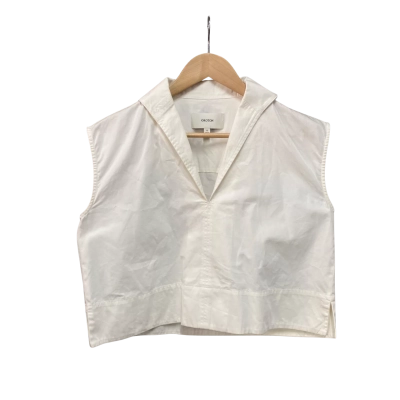 Oroton Womens  Size 8 Sleeveless Top White