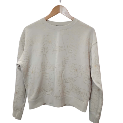 Nike Womens Beige Patterned Size S Jumper 
