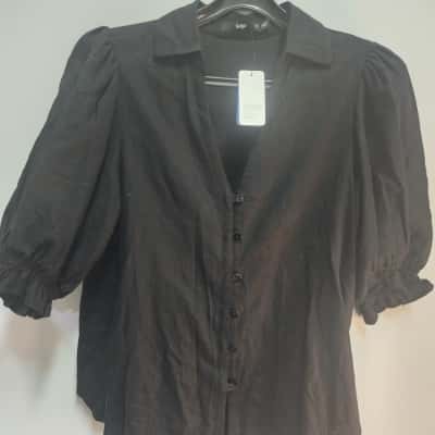 Sportsgirl Womens  Size 12 Blouse Black  