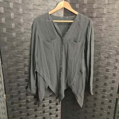 Sass & Bide Womens  Size 8 Long Sleeve Shirt Black  