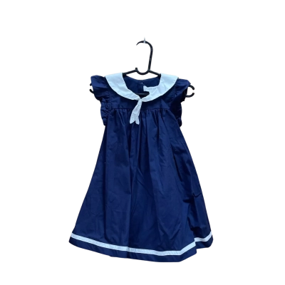 Pumpkin Patch Kids  Size 12-18m Dress Navy Blue / White 