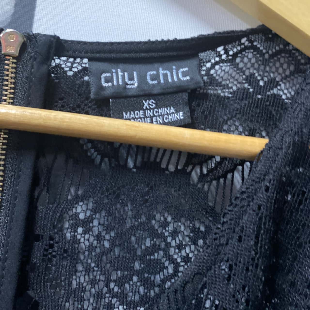 City Chic Womens Size XS Black dress with belt (s)