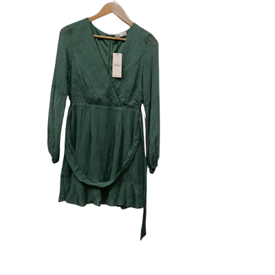 Ally Fashion Womens   Casual  Long Sleeve Dress Green Size 8