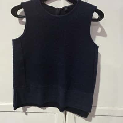 COS Womens  Size 42 Sweater Vest Navy Blue 