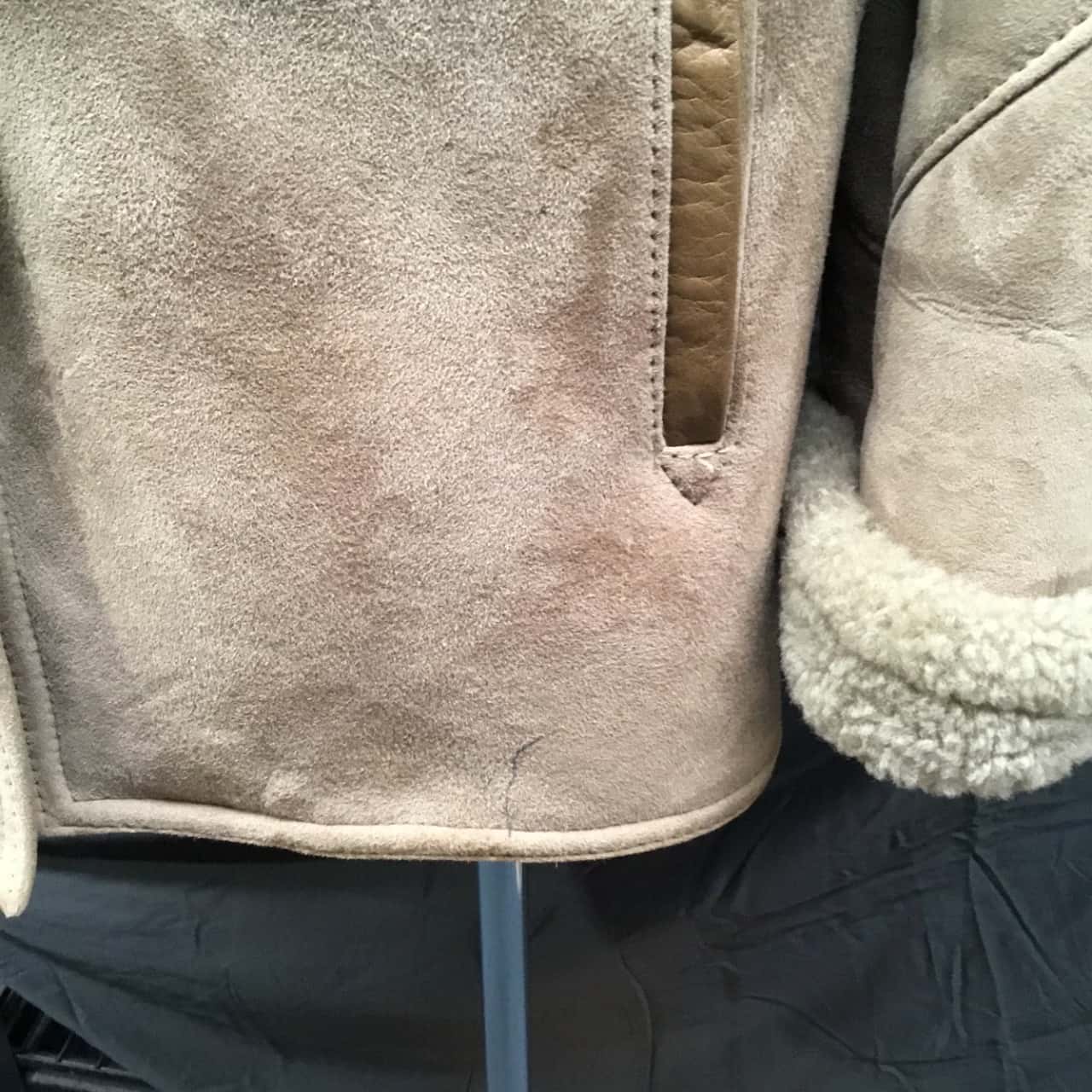 Vintage Scaffa Brown Sheepskin Suede Jacket - Size 36