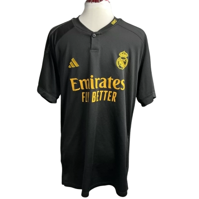 Adidas Mens  Size L Short Sleeve T-shirt Black  / Gold 