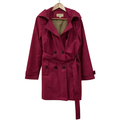 Michael Kors Womens  Size M Trench Coat Maroon