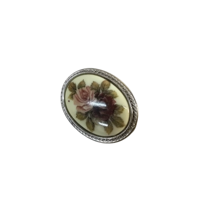  Vintage Floral Brooch Approx 3 x 2.5cm