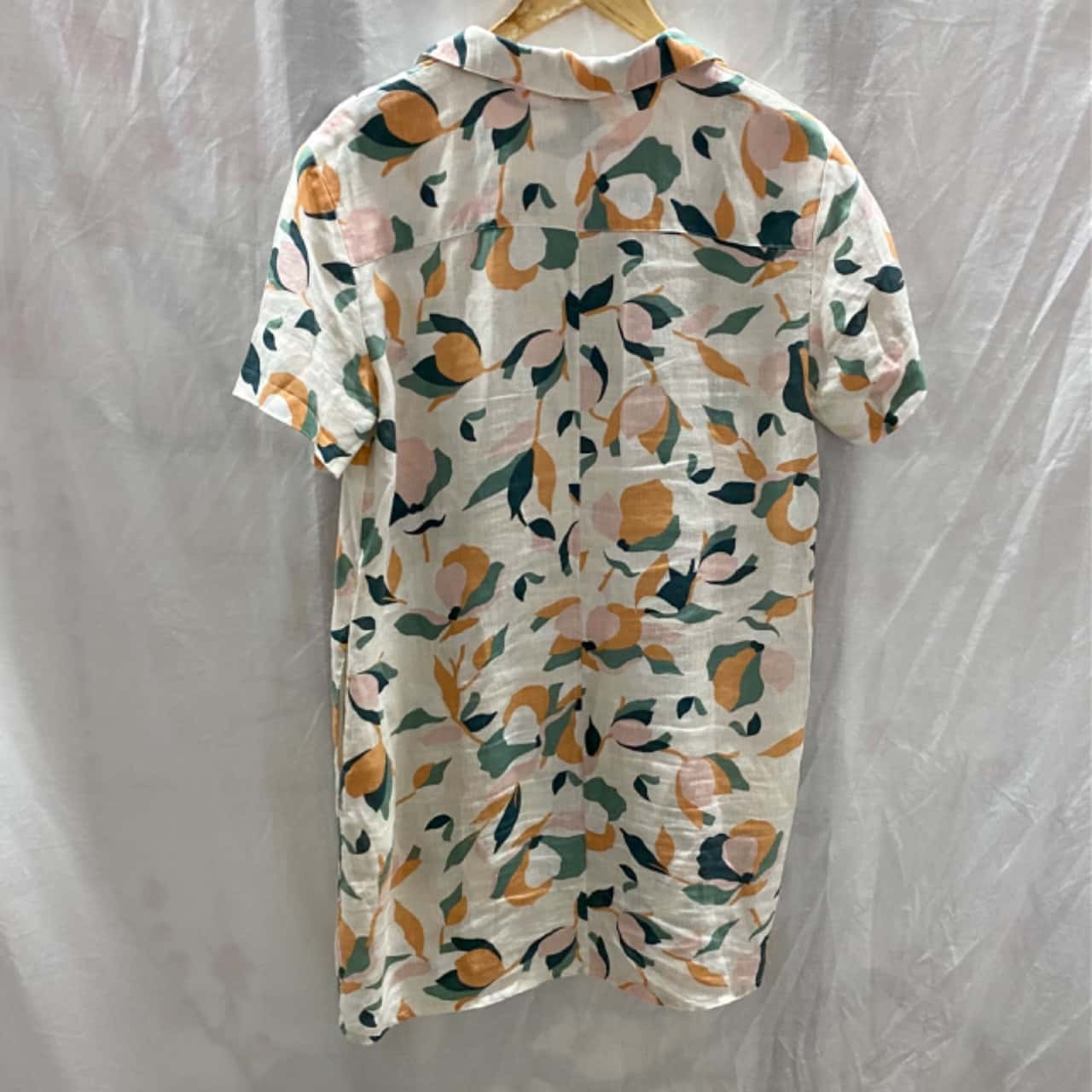 Rachel Zoe LINEN Size M Short Sleeve Dress (s)