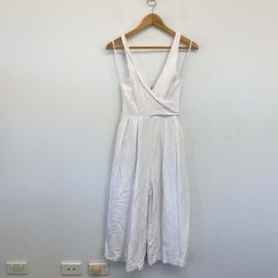 Sheike White Sleeveless Jumpsuit Size 8 