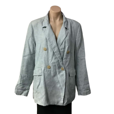 Sussan Womens Size 16 Sage Green 100% Linen Blazer  