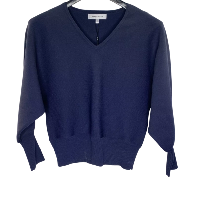 Perri Cutten Womens  Size M Long Sleeve Top Navy Blue 