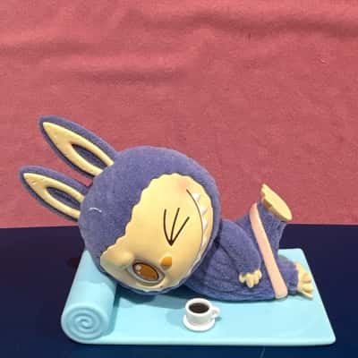 Pop Mart THE MONSTERS Labubu Lazy Yoga Series Americano Figure