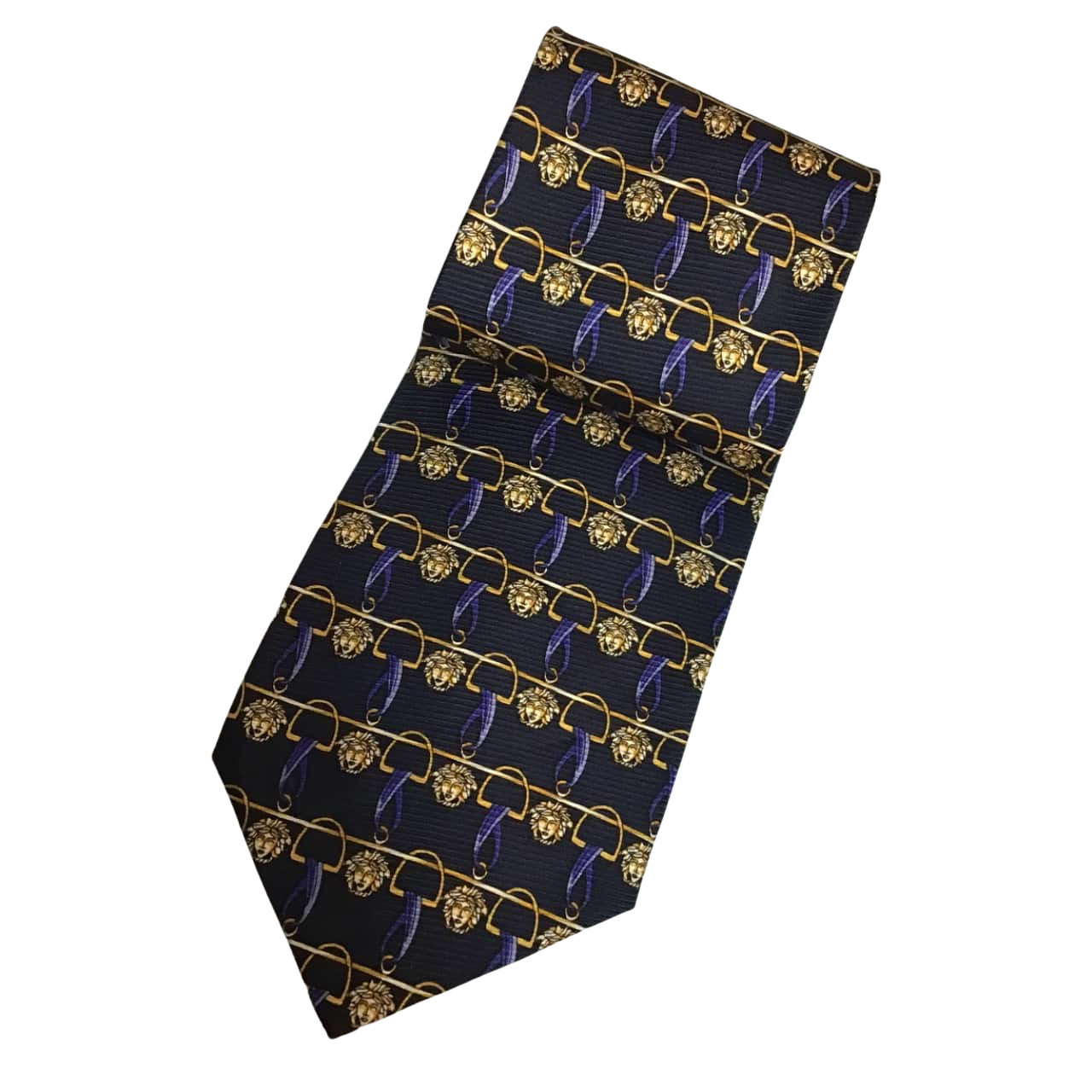 Mens Ties Gold / Navy Blue (s)