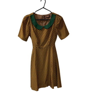 Princess Highway Women's  Size 6 Short Sleeve Dress  Green / Orange 