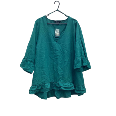 beme Womens Size 24 3/4 Emerald Frill Hem Top