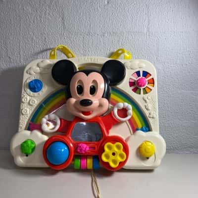 Vintage Walt Disney Mickey Mouse Baby Crib Activity Centre