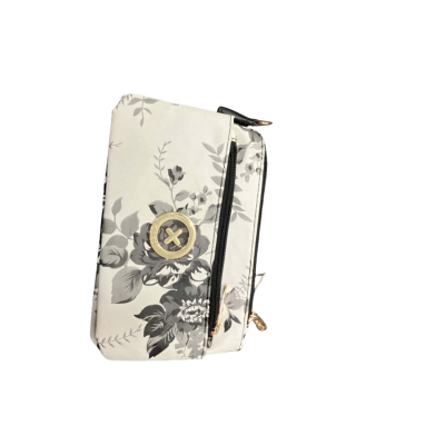 Mimco Womens Clutch Black  / White Floral  
