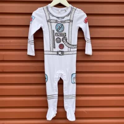 Stella McCartney Kids Size 18 White Spaceman Onesie