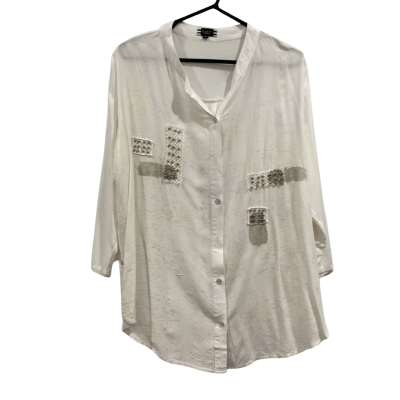 Clarity  Size M Blouse White 