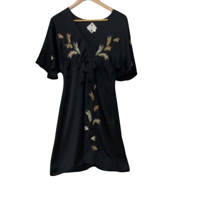 Fleurette Womens  Size 10 Mini Dress Black  