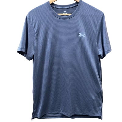 Under Armour Grey/Striped Fitted T-Shirt Size M