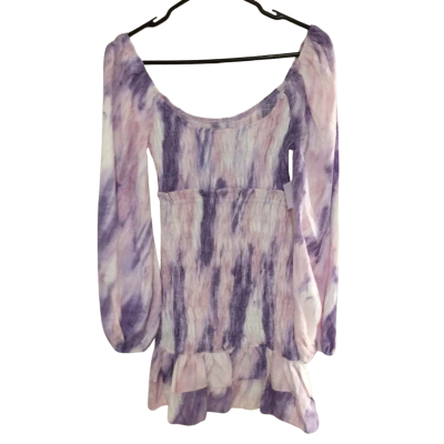 Winnie & Co Womens  Size 8 Long Sleeve Top Cream / Pink  / Purple 