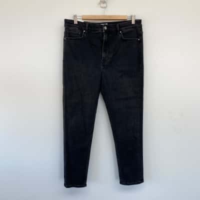 Seed Heritage Black High Rise Ankle Length Onyx Wash Jeans  Size 14