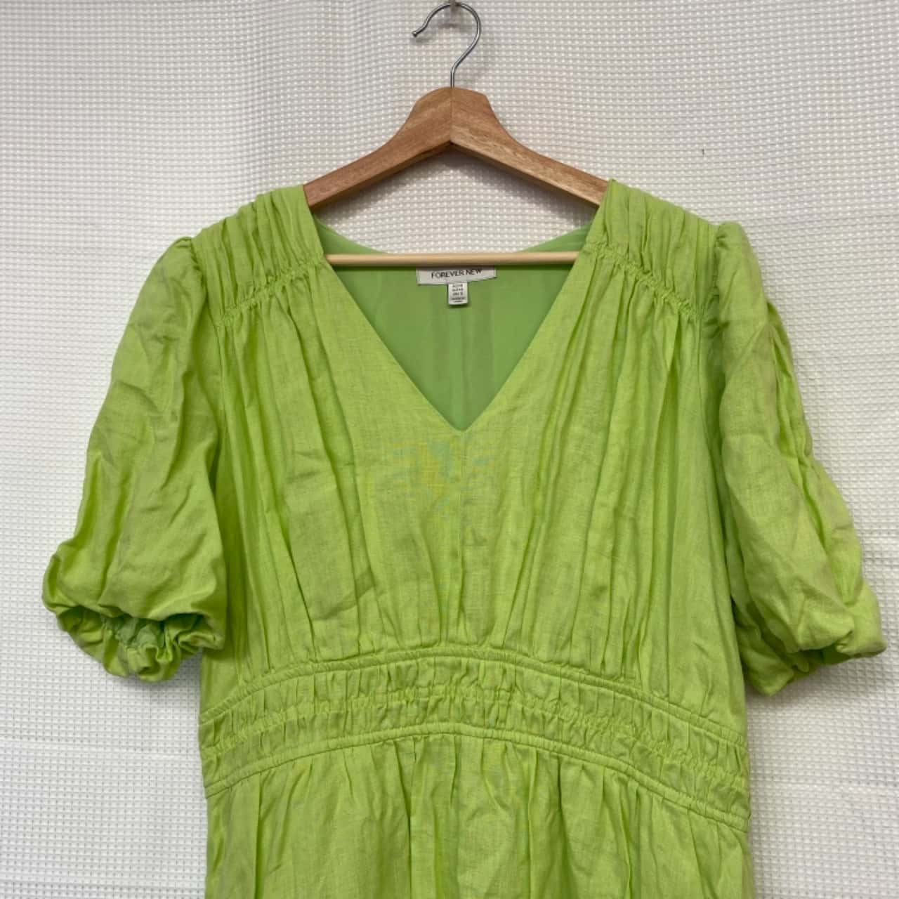 Forever New Womens Size 16 Midi Dress Lime Green (s)