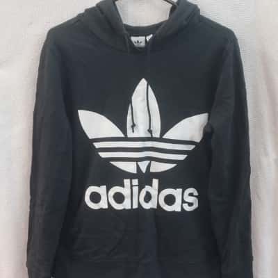Adidas Womens  Size 14 Hoodie / Pullover Black  / White 