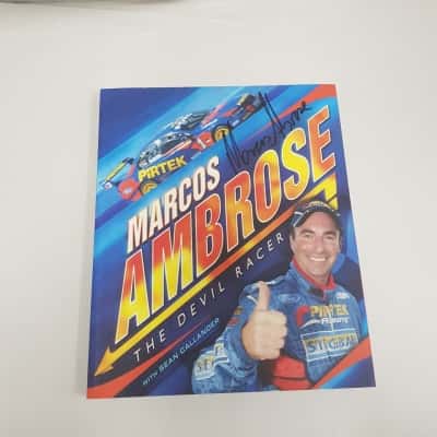 Marcos Ambrose The Devil Racer with Sean Callander Signed Book