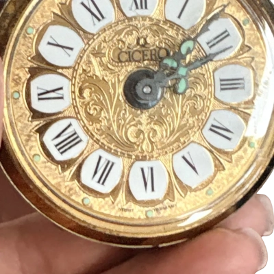 Cicero Vintage Brass Pocket Alarm Clock West Germany