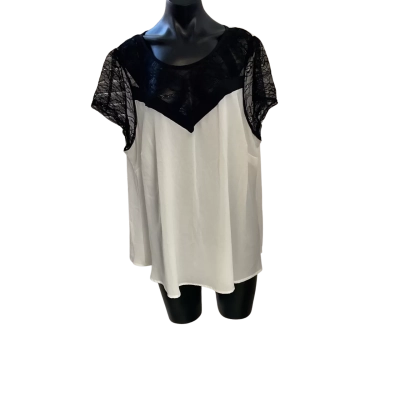City Chic Womens  Size XL Blouse Black  / White 