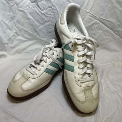 Adidas Samba Size 11 Sneakers Beige / Teal 
