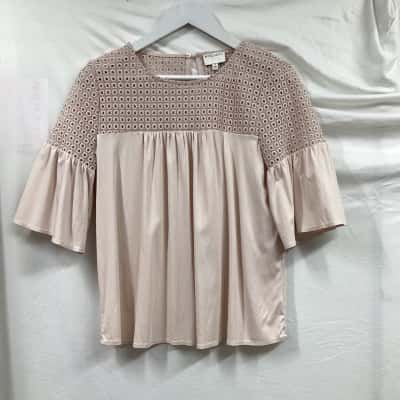 Witchery Womens  Size S Short Sleeve Top Pink  