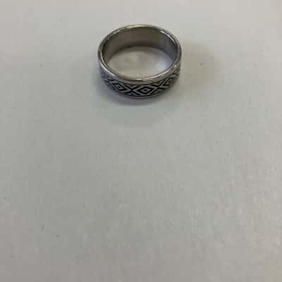 Men’s Stainless Steel Geometric Pattern Ring
