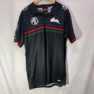 Rabbitohs Mens Players Polo Black