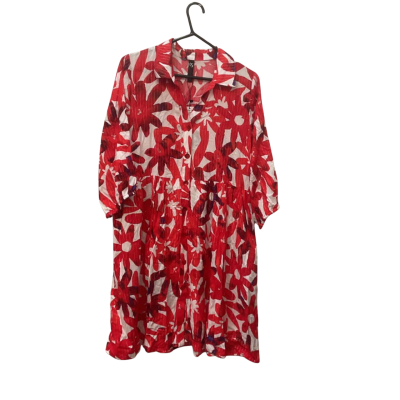 Women’s Taking Shape  Size 10 Shirt Dress Floral / Red 
