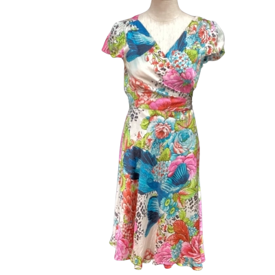 Sacha Drake Womens  Size 12 Wrap Dress Multicoloured 