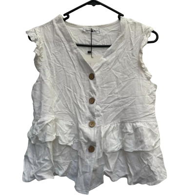 BNWT Minx & Moss Womens Size 8 White Blouse
